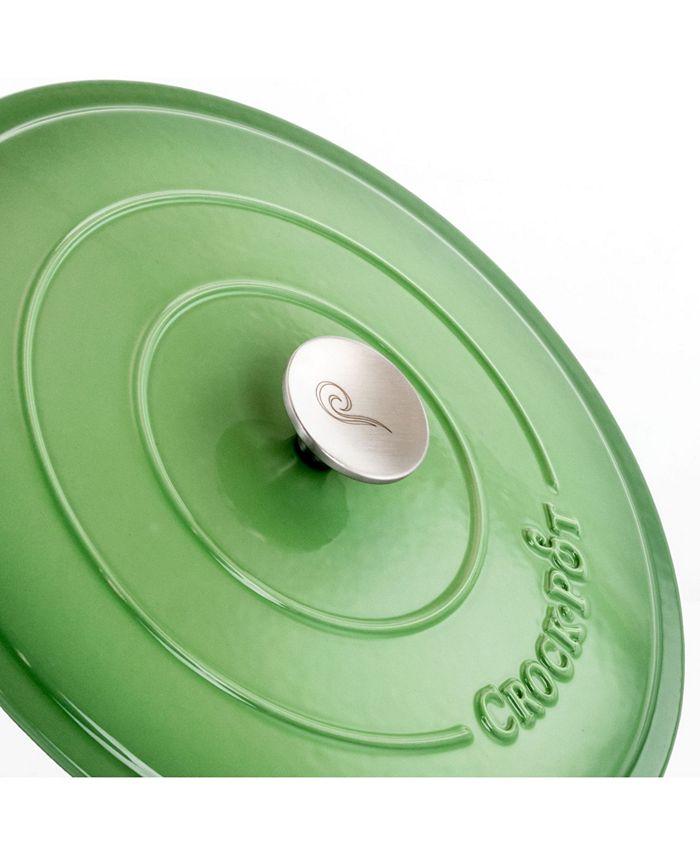 CrockPot Artisan 5 Quart Round Enameled Braiser Pan with Self Basting