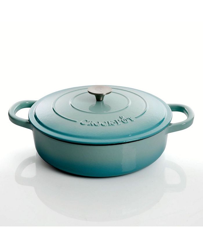 CrockPot Artisan 5 Quart Round Enameled Braiser Pan with Self Basting
