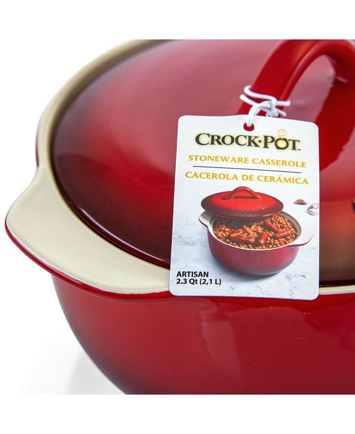 CrockPot Artistan 2.3 Quart Round Casserole 2 Piece Set with Lid Macy's