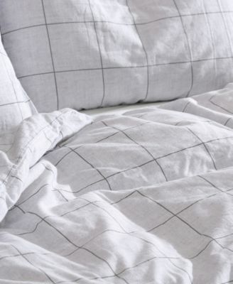 CLOSEOUT! Holden Grid 3 Piece Duvet Cover Set, Full/Queen
