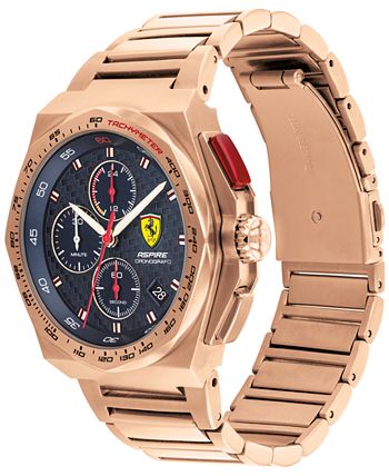 Ferrari Men s Chronograph Aspire Rose Gold Tone Bracelet Watch