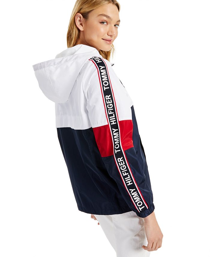 Tommy Hilfiger Colorblocked Hooded Jacket - Macy's