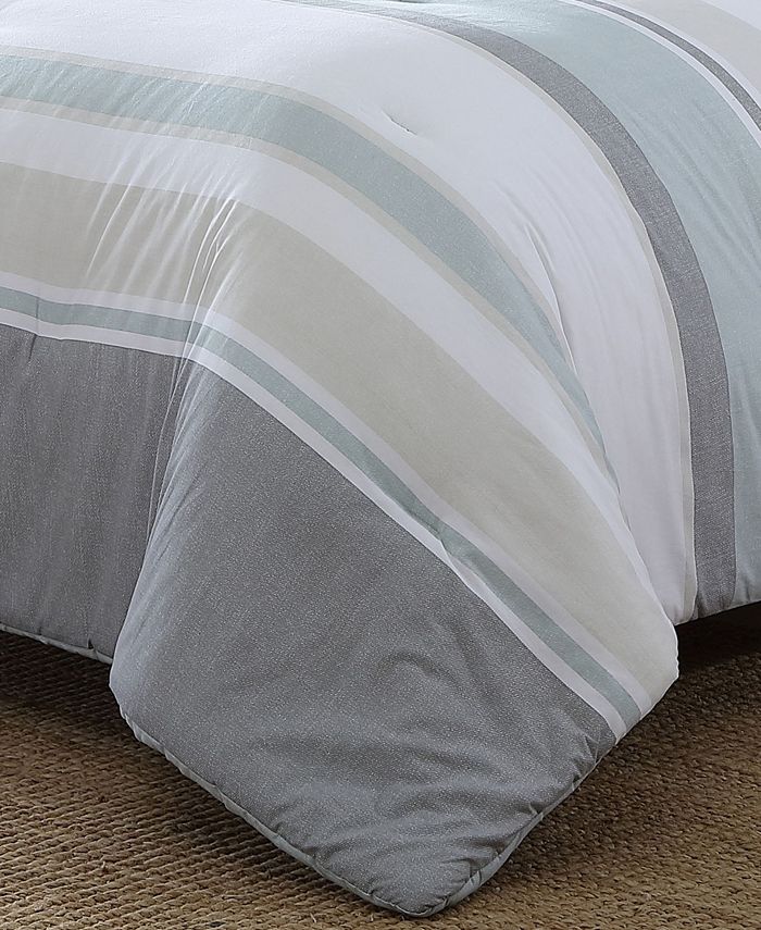Nautica Eastport Reversible 4Piece Comforter Bonus Set, Twin/Twin XL