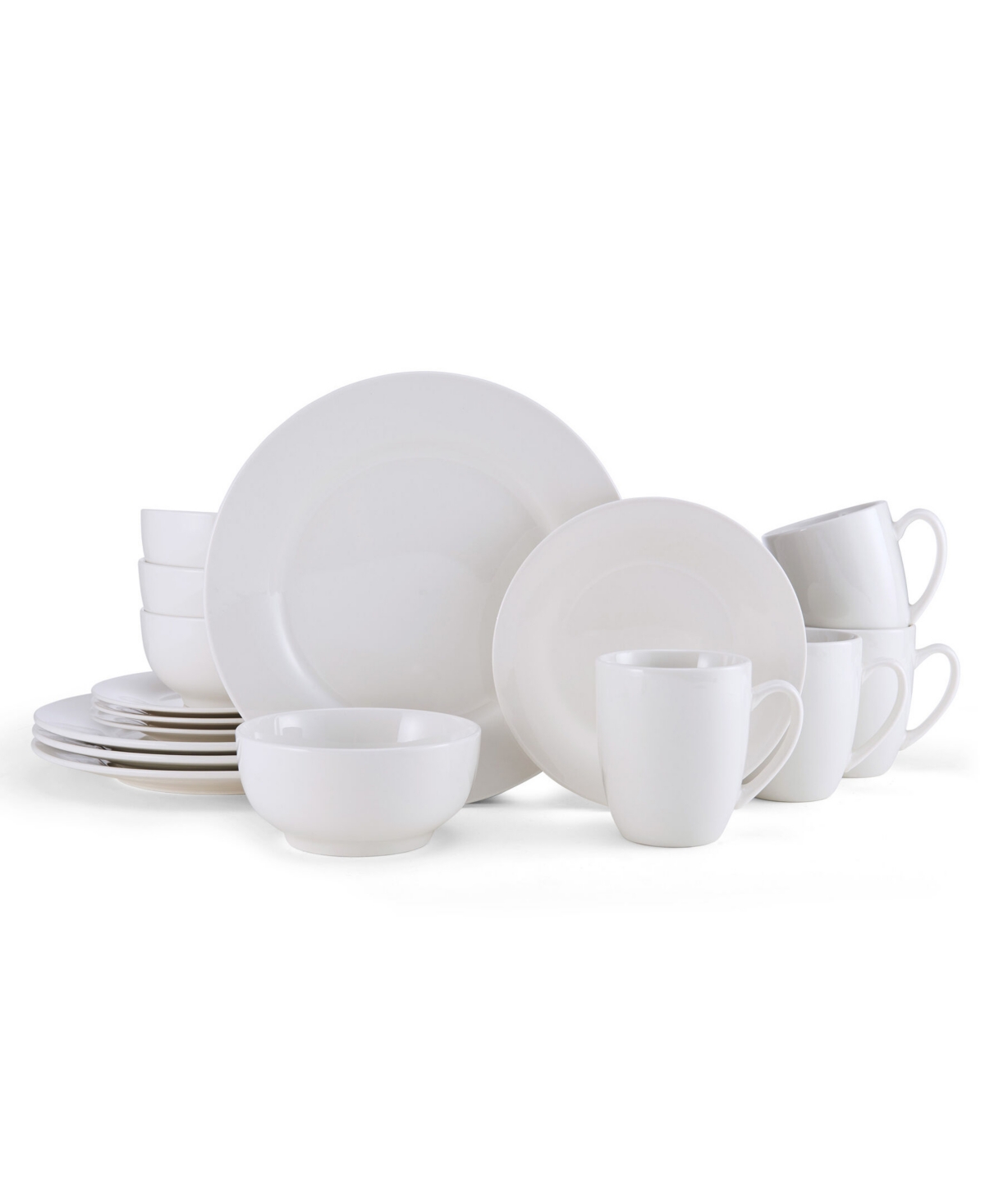 Kendall 16 Piece Dinnerware Set, Service for 4 - White