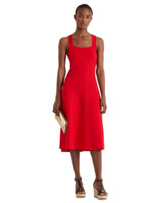 Lauren Ralph Lauren Sleeveless Fit & Flare Dress - Macy's