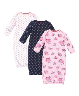 Hudson Baby Boys and Girls Quilted Cotton Gowns Pack of 3