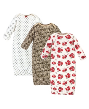Hudson Baby Boys and Girls Quilted Cotton Gowns Pack of 3