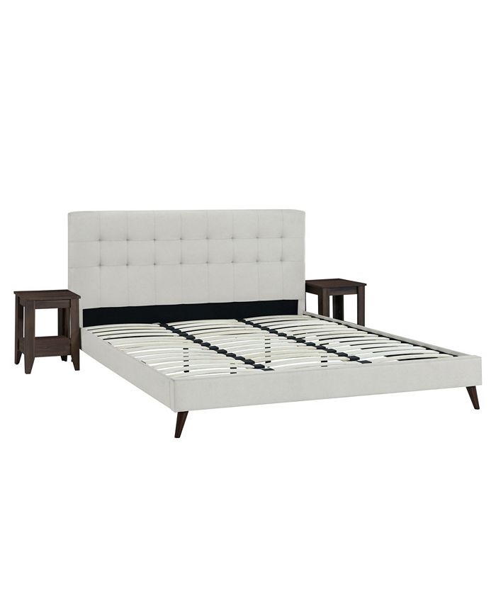 Homefare Mid Century Modern Headboard and Nightstand Combo, Queen Macy's