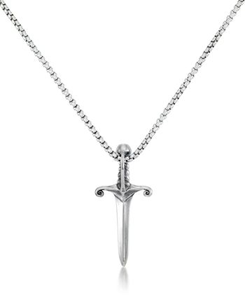 Andrew Charles by Andy Hilfiger - Men's Dagger 24" Pendant Necklace in Stainless Steel