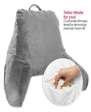 Nestl Reading Pillow Large Bed Pillow, Back Pillow for Sitting in Bed  Shredded Memory Foam Chair