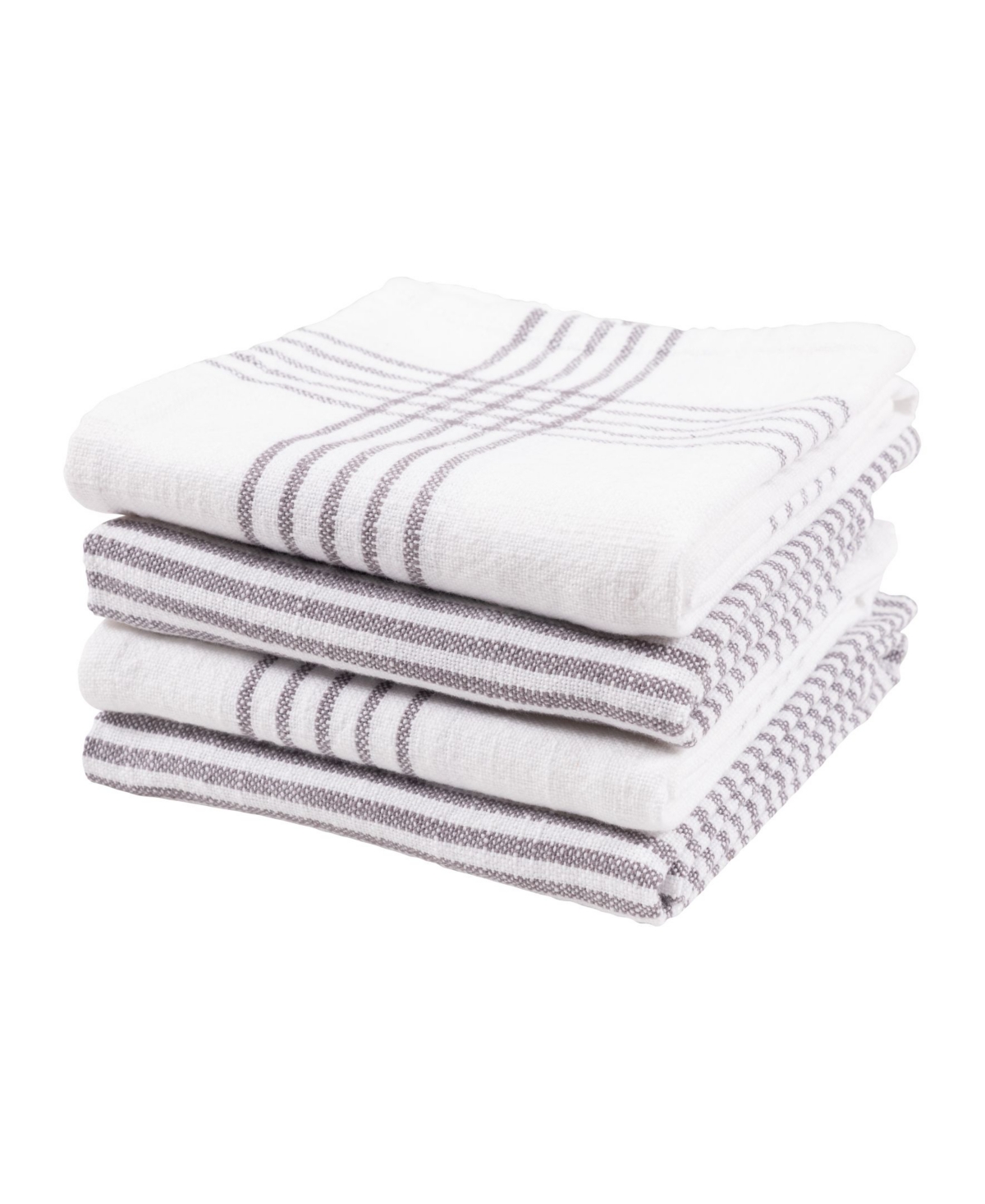 Monoco Relaxed Casual Kitchen Towel, Set of 4 - Gray