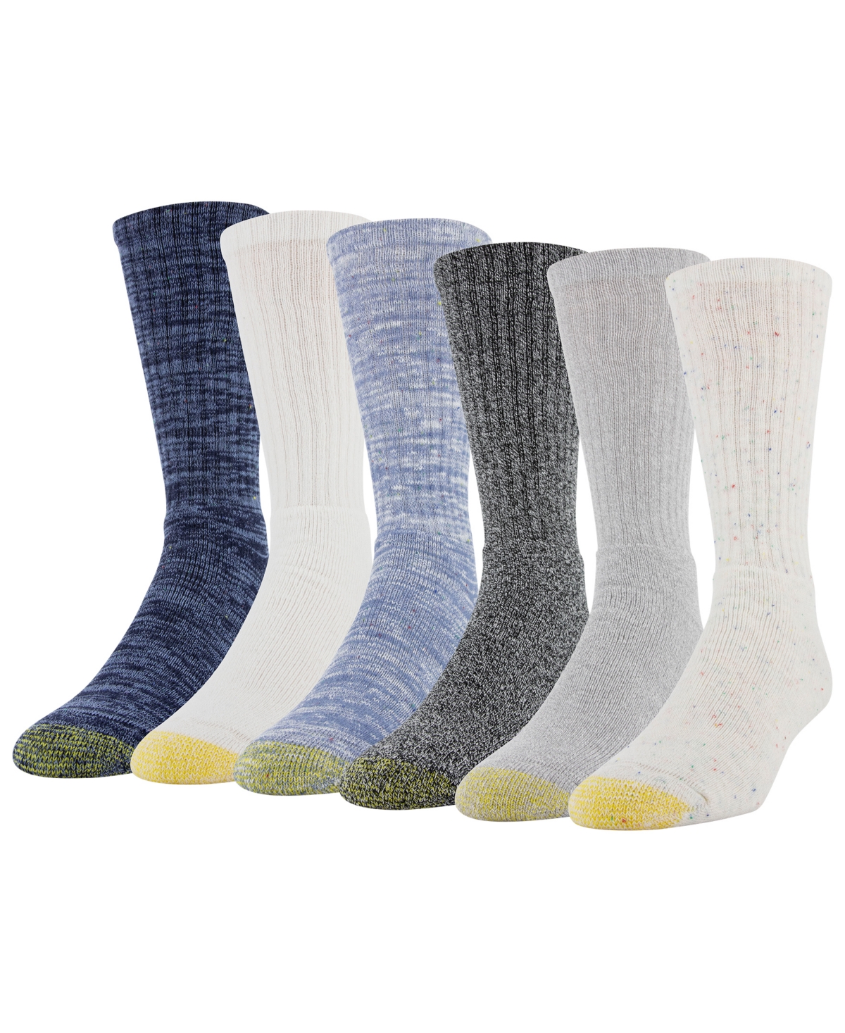 Men's 6-Pack Casual Harrington Socks - Assorted