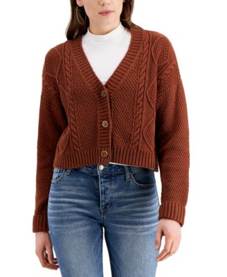 juniors red cardigan