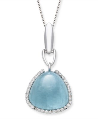 milky aquamarine pendant