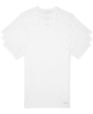 Calvin Klein Men's 3-Pack Cotton Classics V-Neck Slim-Fit T-Shirts