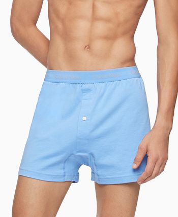 Calvin Klein Men's Boxers 3 Pack Underwear Cotton Classic Boxer Brief  NB4003, Blue, M