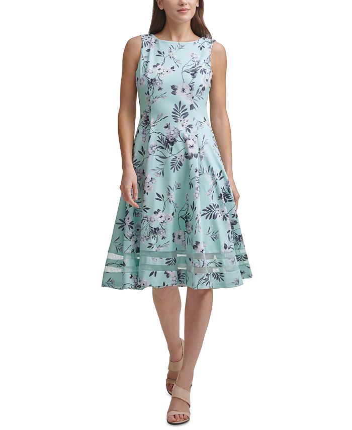 Calvin Klein Floral Midi Dress - Macy's