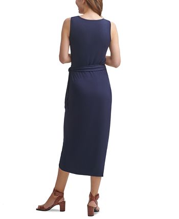 Calvin Klein Sarong-Style Sheath Dress - Macy's