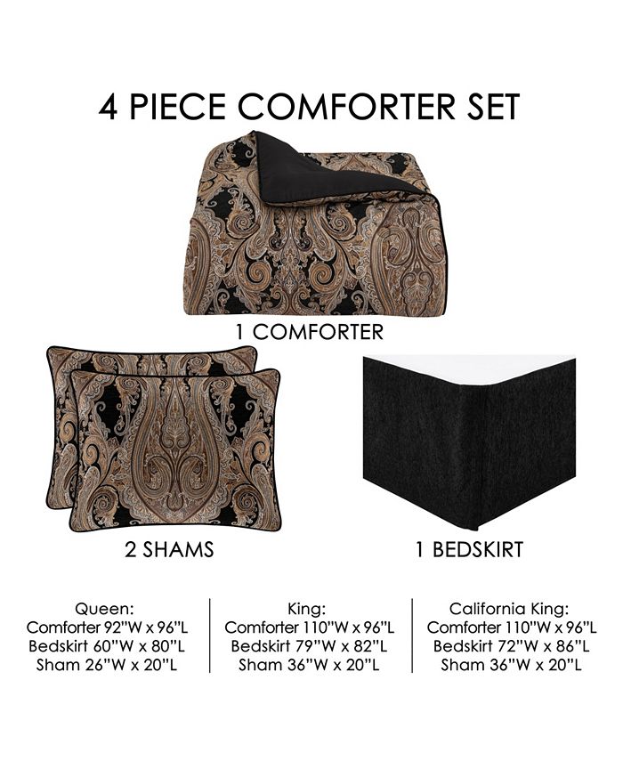 J Queen New York Lauretta 4Pc. Comforter Set, King Macy's