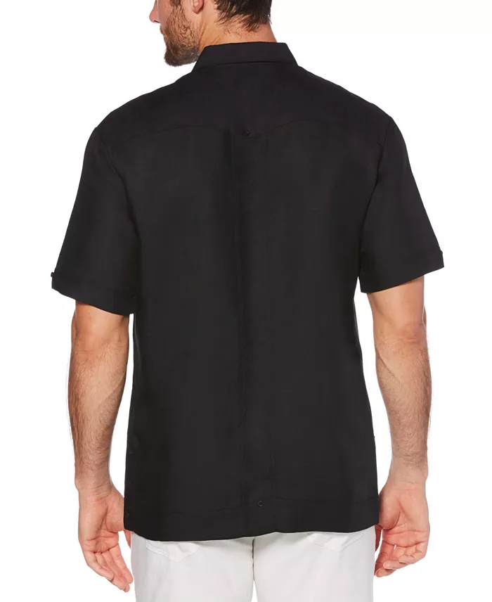 Short-Sleeve Embroidered Guayabera Shirt - thumbnail 6