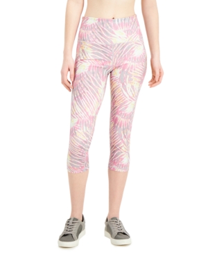 Ideology Tropical-Print Pocket Cropped Leggings Created for Macy's