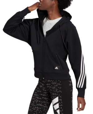 adidas Women's Hooded 3 Stripe Jacket