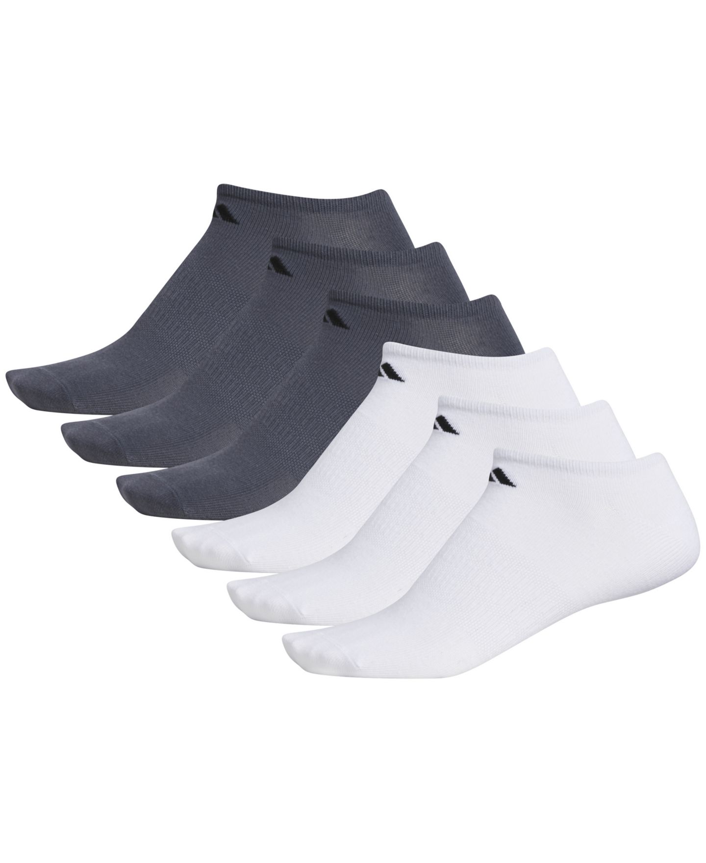 Мужские короткие носки-невидимки adidas Superlite, набор из 6 пар, цвет: Белый / Чёрный — фото 4