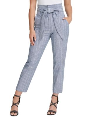 DKNY Tie-Waist High-Rise Pants 