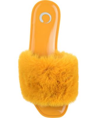 Women's Dusk Faux Fur Band Slide Sandals