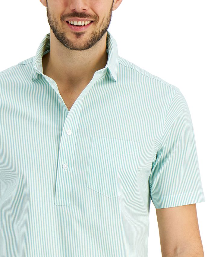 Club Room Men's Striped Popover Shirt, Created for Macy's Macy's
