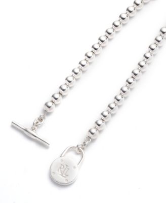 Polished Bead Toggle Bracelet in Sterling Silver