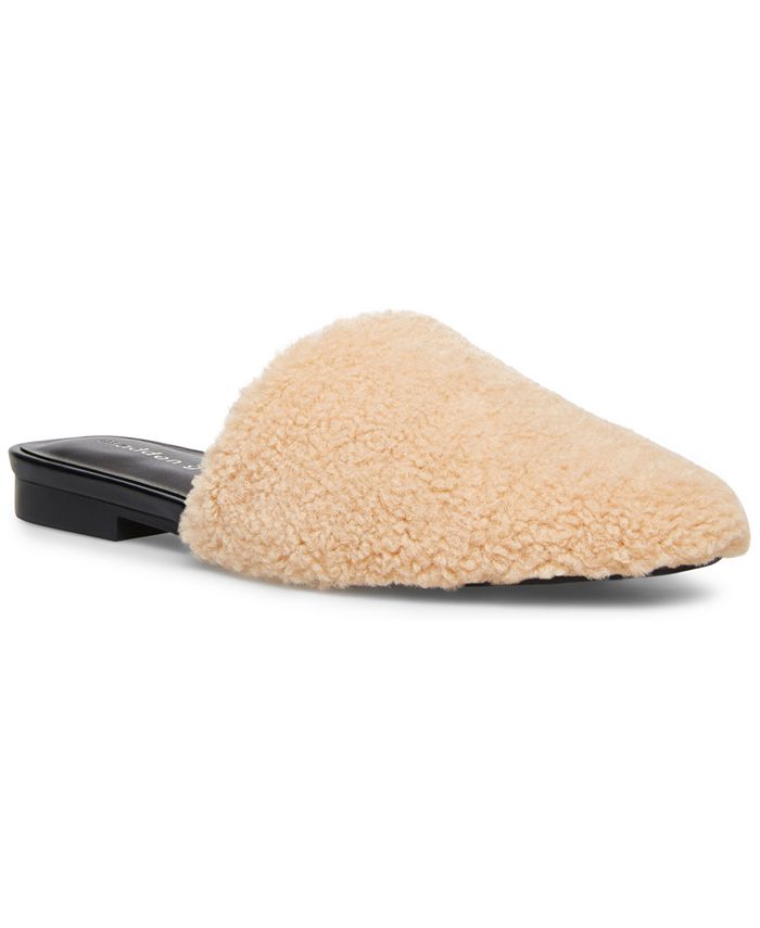 Madden Girl Tania F Plush Faux Fur Slip On Flats Macy s