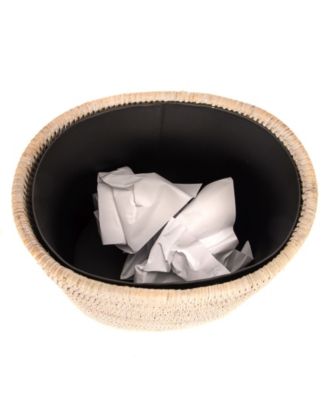 Artifacts Trading Company Oval Waste Basket with Metal Liner