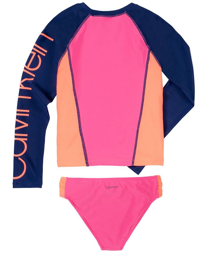 Calvin Klein Big Girls 2 Piece Rashguard Set Macy's