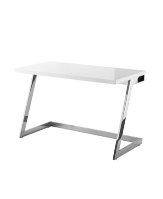 Photo 1 of Kali High Gloss Lacquer Finish Top Rectangular Writing Desk