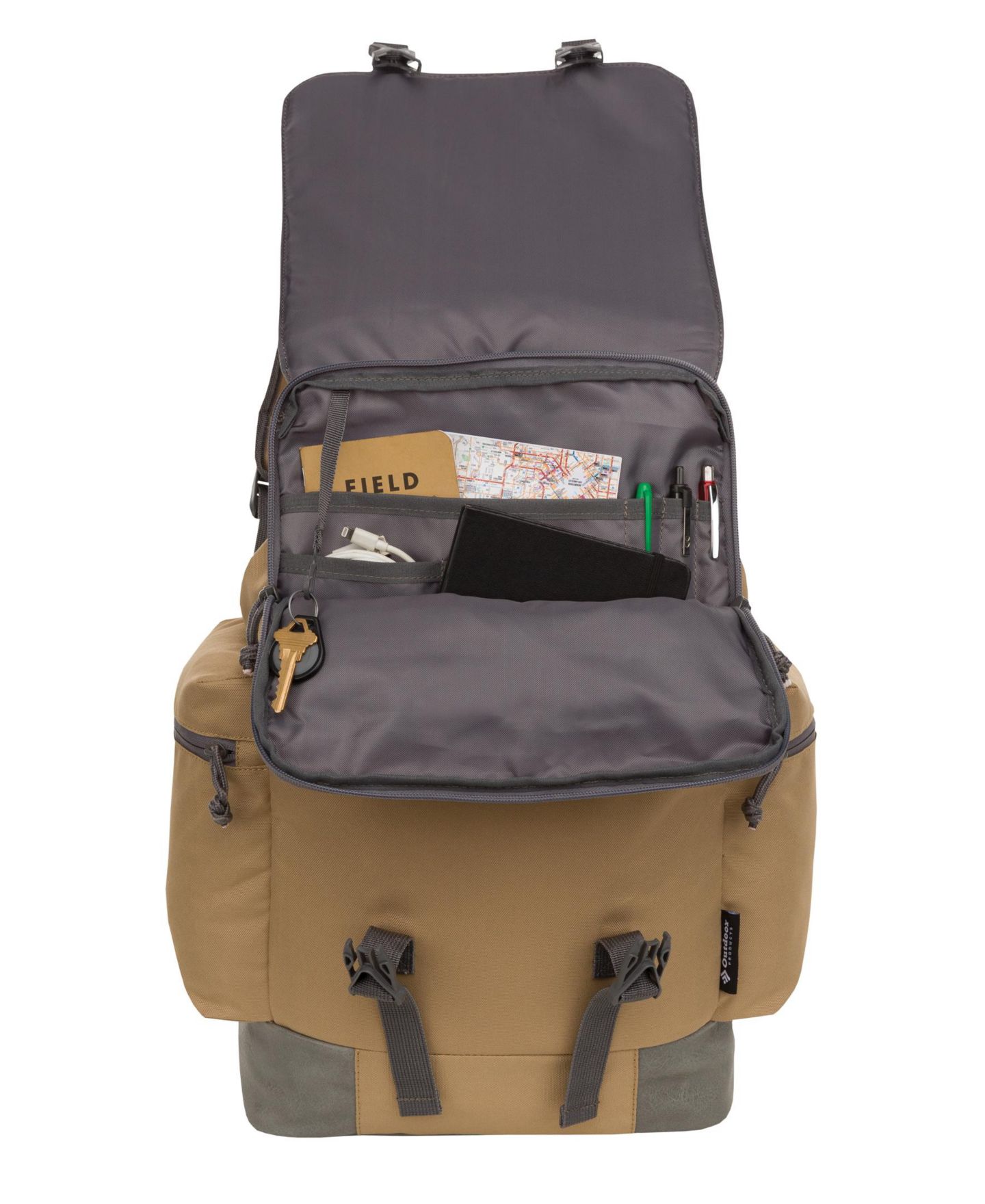 Мужские сумки Outdoor Products Wanderer Day Pack, цвет: Рыжевато-коричневый — фото 3