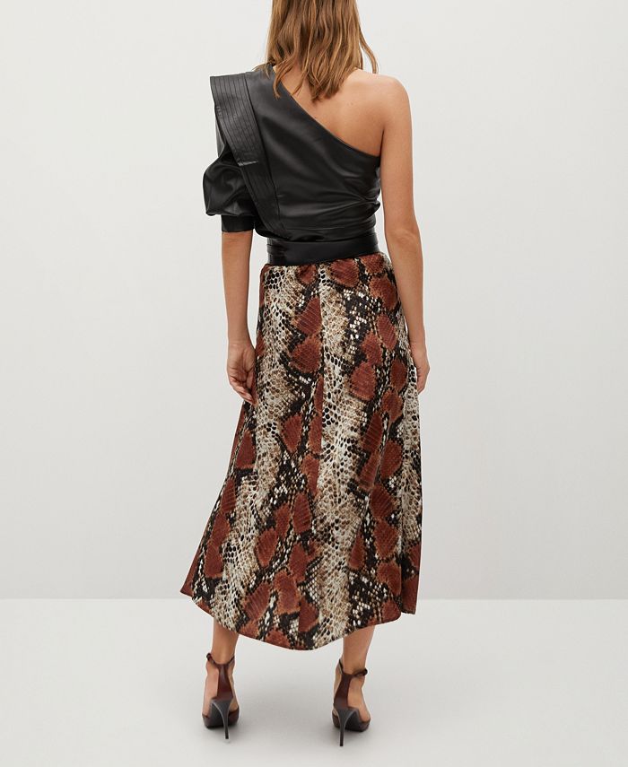 MANGO Women's Printed Midi Skirt - Macy's