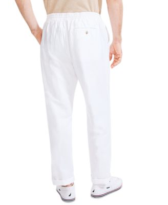 Men's Classic-Fit Elastic Drawstring Linen Pant