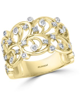 EFFY Collection - EFFY&reg; Diamond Filigree Openwork Statement Ring (1/4 ct. t.w.) in 14k Gold