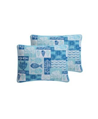 Patchwork Sea Life Reversible 3-Pc. Full/Queen Quilt Set