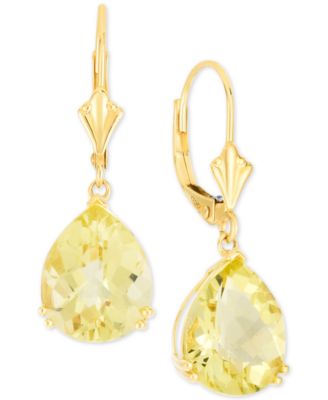 gold in quartz earrings