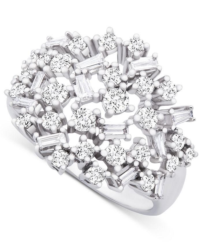 Macy's - Diamond Scatter Cluster Ring (1 ct. t.w.) in 14k White Gold