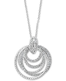 EFFY® Diamond Multi-Loop 18" Pendant Necklace (1 ct. t.w.) in 14k White Gold