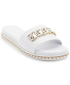 Women's Bijou Embellished Slide Sandals
