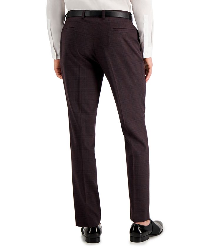 purple plaid pants