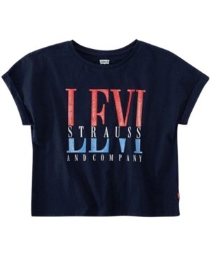 Levi's Little Big Girls Cropped Logo T-shirt