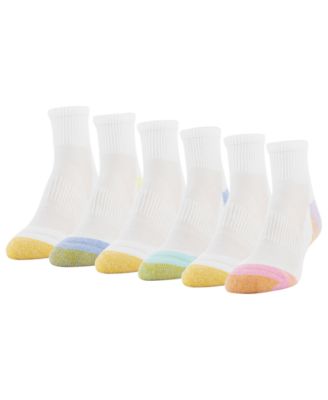 Gold Toe - 6-Pk. Sport Half-Cushion Quarter Socks
