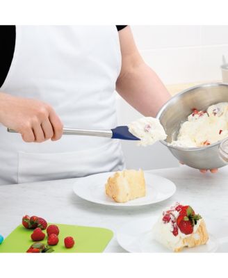 Flex-Core Stainless Steel Handled Spoonula, Silicone Spoon Spatula Head