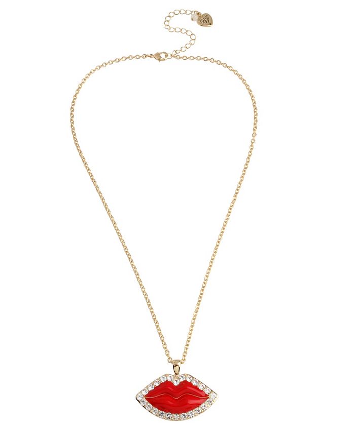 Betsey johnson lips shop necklace