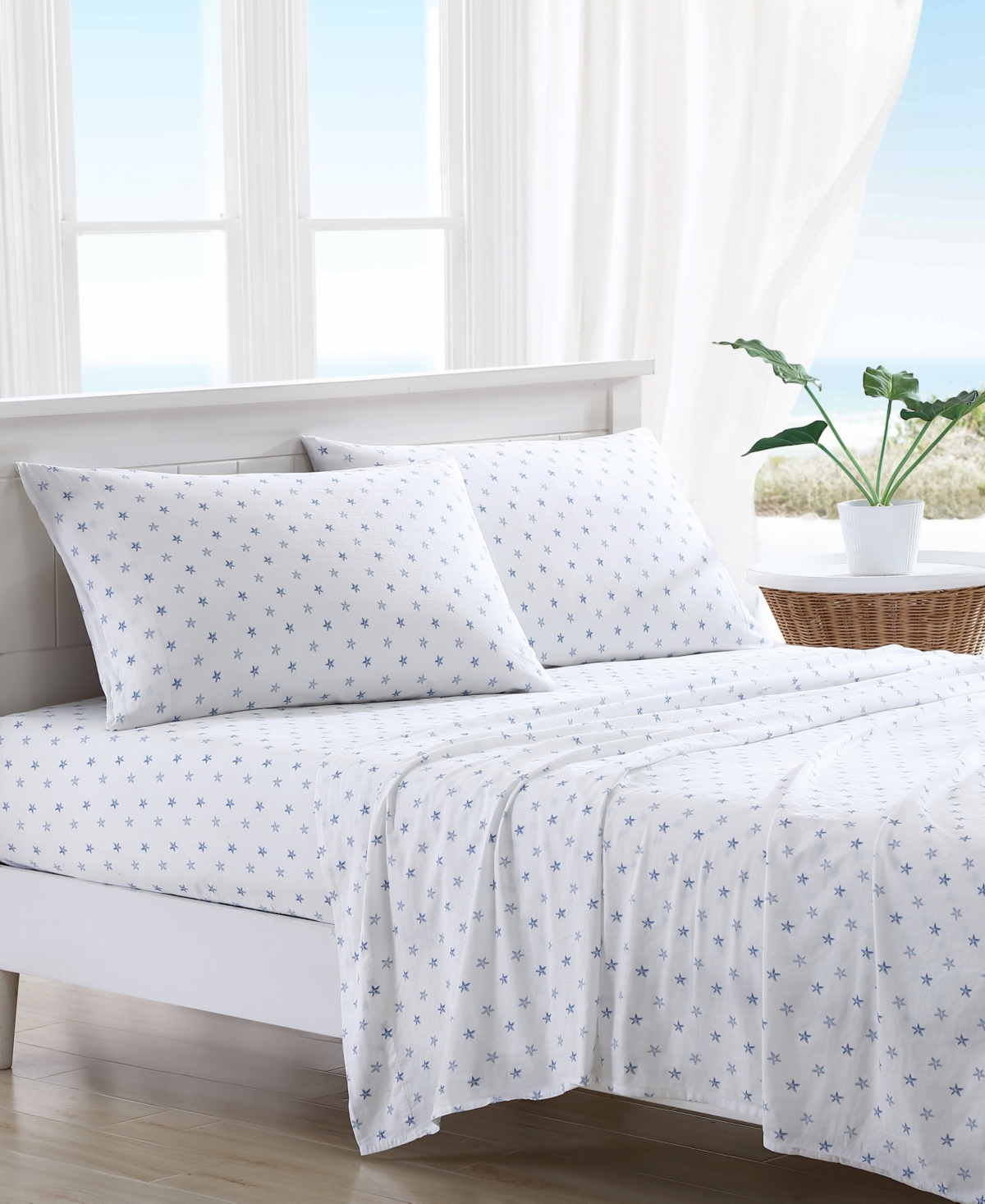 Tommy Bahama Home Washed Cotton 4-pc. Sheet Set, King In Ocean Blue